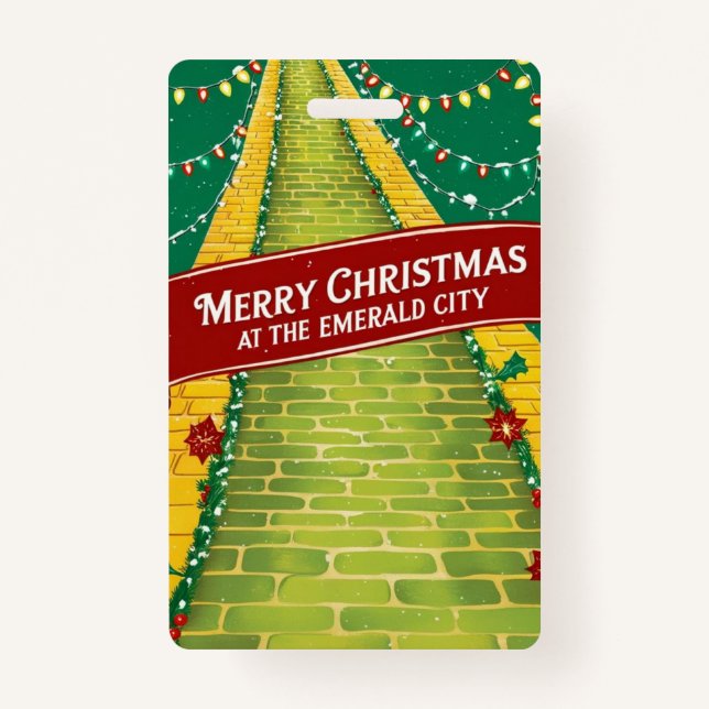 Merry Christmas Emerald City  ID Badge (Front)