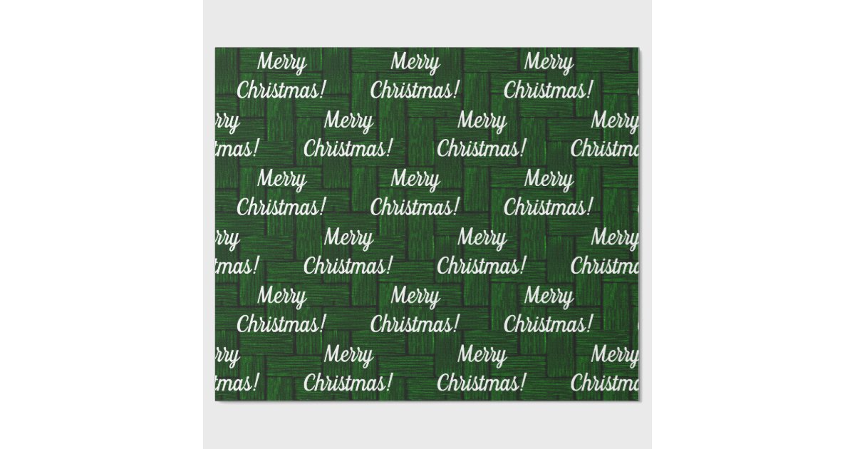 Merry Christmas Emerald Wrapping Paper Zazzle
