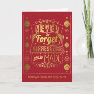 Merry Christmas Employee Staff Holiday Card