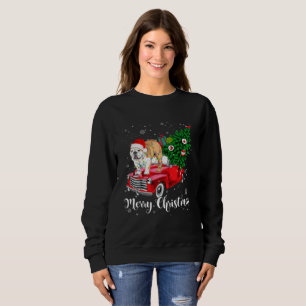 Merry Christmas English Bulldog Santa Red Truck Xm Sweatshirt