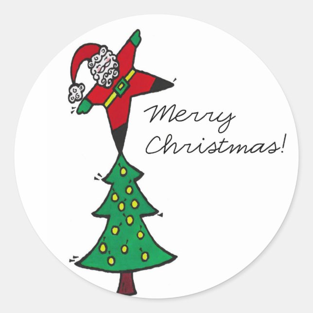 Merry Christmas Envelope seals or stickers (Front)