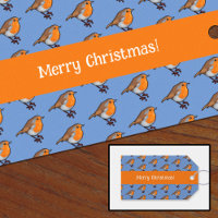 Merry Christmas! European Robin Red Breast Pattern