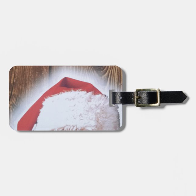 Merry Christmas Eve, Hat of Santa Luggage Tag (Front Horizontal)