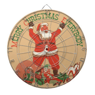 Merry Christmas Everybody! Vintage Santa Claus Dartboard