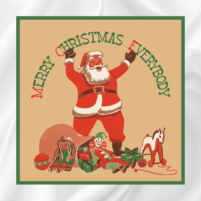 Merry Christmas Everybody! Vintage Santa Claus Poster (Creator Uploaded)
