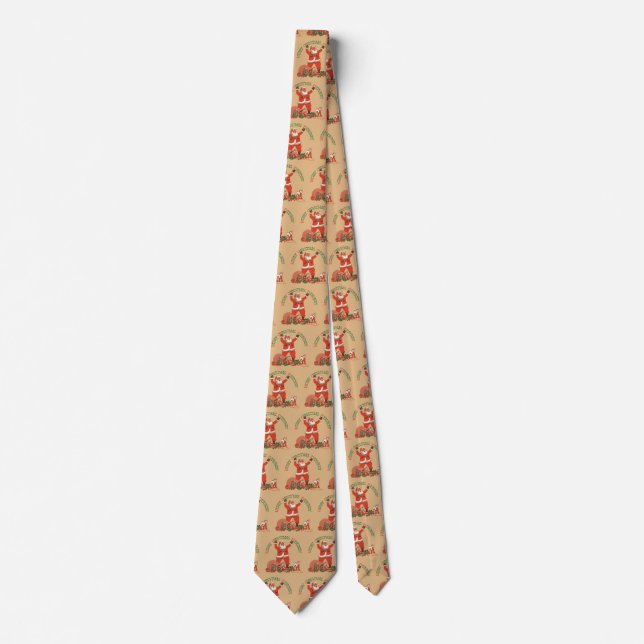 Merry Christmas Everybody! Vintage Santa Claus Tie (Front)