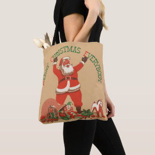 Merry Christmas Everybody! Vintage Santa Claus Tote Bag
