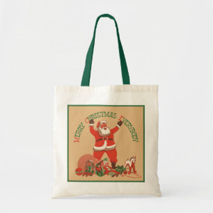 Merry Christmas Everybody! Vintage Santa Claus Tote Bag