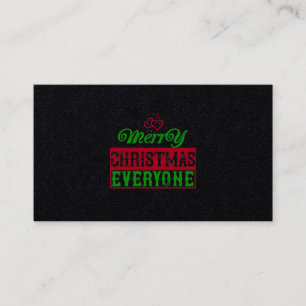 Merry Christmas Everyone Business Card