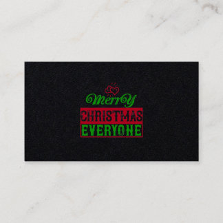 Merry Christmas Everyone Business Card