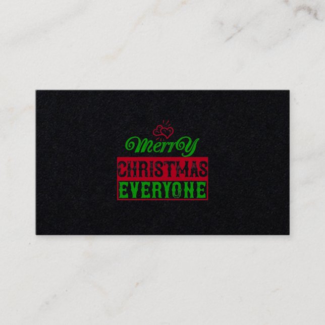 Merry Christmas Everyone Business Card (Front)