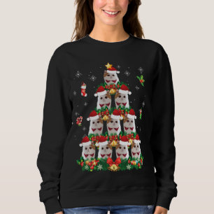 Merry Christmas Exotic Shorthair Cat Santa Tree Pa Sweatshirt