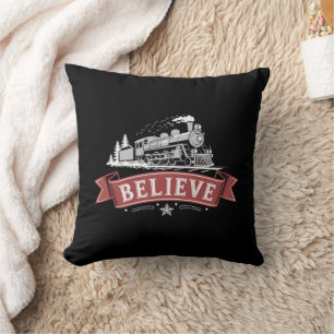Merry Christmas Express North Pole Xmas Santa Cushion
