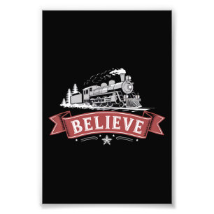 Merry Christmas Express North Pole Xmas Santa  Photo Print