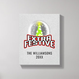Merry Christmas  Extra Festive Family Home Canvas Print