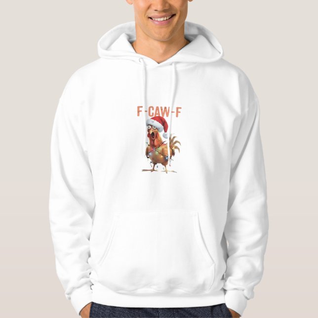 Merry Christmas F-Caw-F Classic Retro Cool Hoodie (Front)