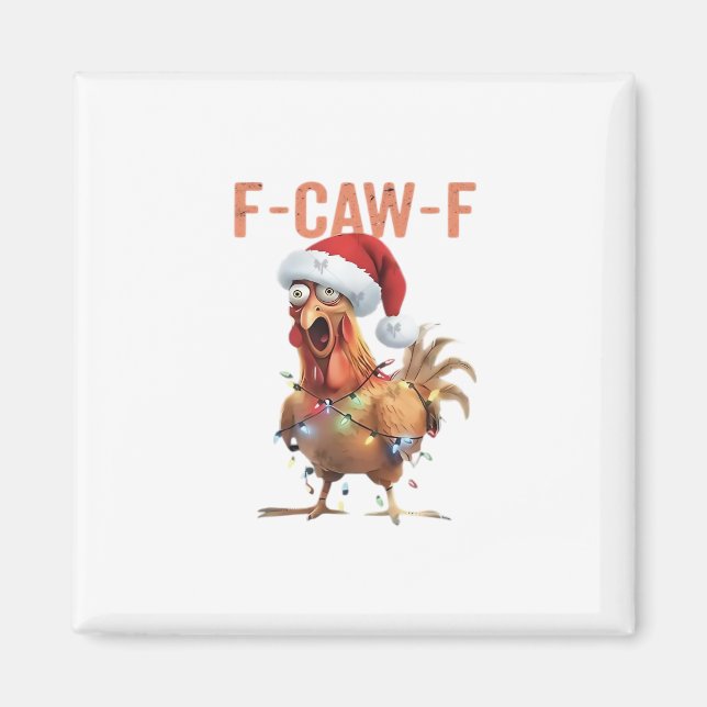 Merry Christmas F-Caw-F Classic Retro Cool Magnet (Front)