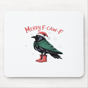 Merry Christmas F Caw F Vintage Classic Style Mouse Mat