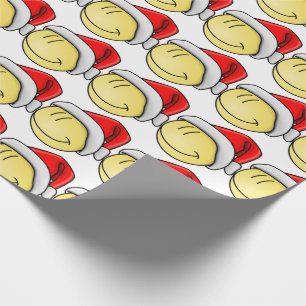 MERRY CHRISTMAS FACE SANTA WRAPPING PAPER