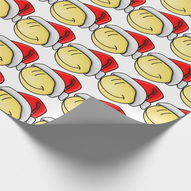 MERRY CHRISTMAS FACE SANTA WRAPPING PAPER (Corner)
