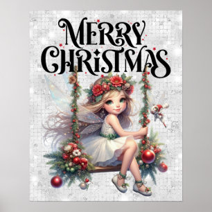 Merry Christmas Fairy Poster 