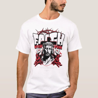 ✝️ Merry Christmas Faith Over Fear Jesus Religious T-Shirt