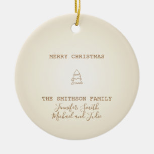 Merry Christmas family Ceramic Tree Decoration