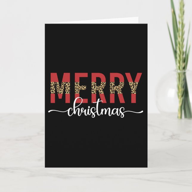 Merry Christmas Family Christmas Celebration Gifts Card (Front)