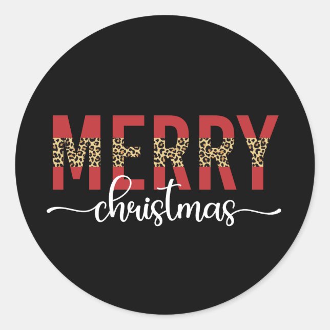 Merry Christmas Family Christmas Celebration Gifts Classic Round Sticker (Front)