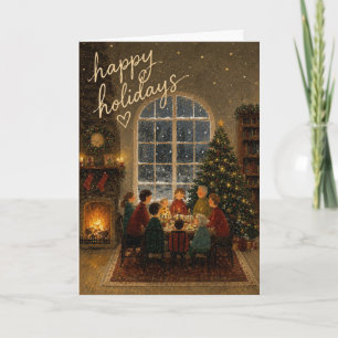 Merry Christmas Family Dinner Greeting Card