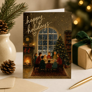 Merry Christmas Family Dinner Greeting Card