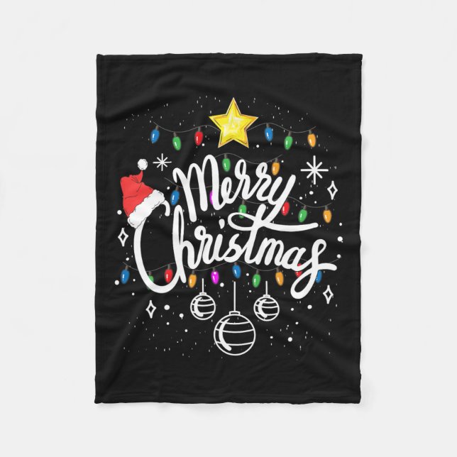 Merry Christmas Family Funny Christmas Men Xmas Wo Fleece Blanket (Front)
