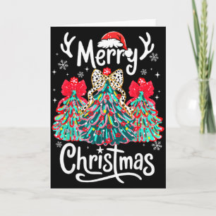 Merry Christmas Family Funny Christmas Tree Women Card