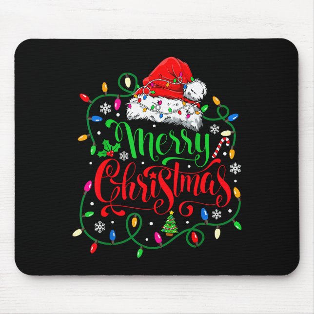 Merry Christmas Family Funny Christmas Women Men X Mouse Mat (Front)