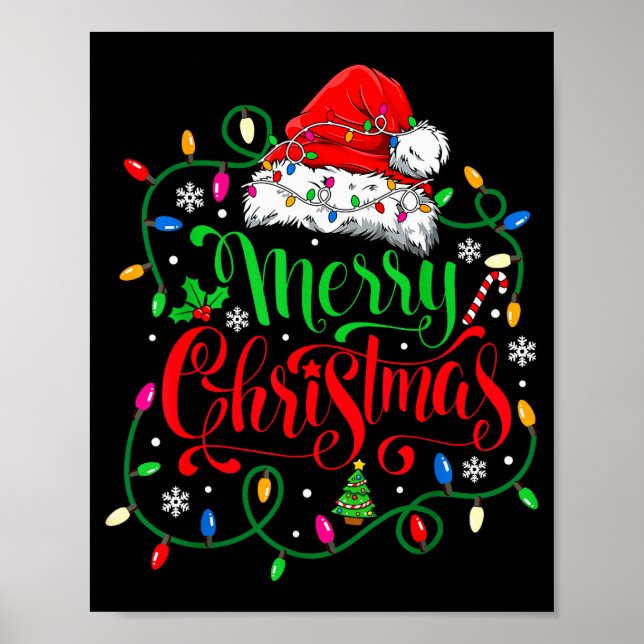 Merry Christmas Family Funny Christmas Women Men X Poster (Front)