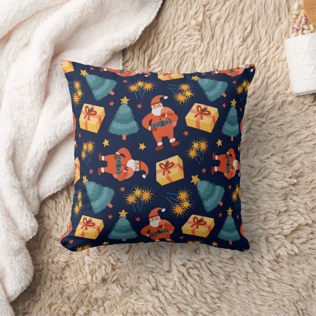 Merry Christmas family Gathering Set on Warm Cushion (Blanket)