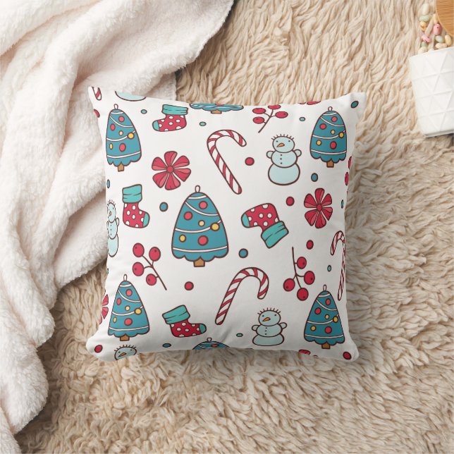 Merry Christmas family Gathering Set on Warm Cushion (Blanket)