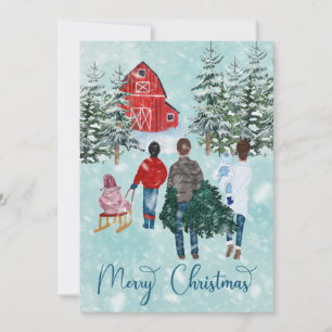 Merry Christmas Family Holiday Greeting Card