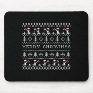 Merry Christmas Family Matching Bulldog Merry Chri Mouse Mat