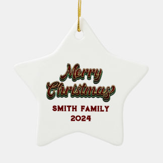 Merry Christmas - Family Matching Ceramic Tree Decoration