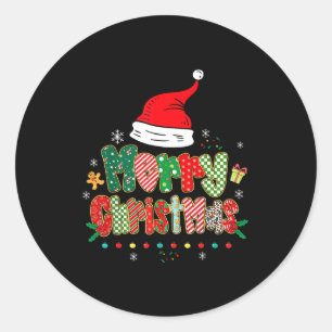 Merry Christmas Family Matching Outfit Xmas Squad  Classic Round Sticker