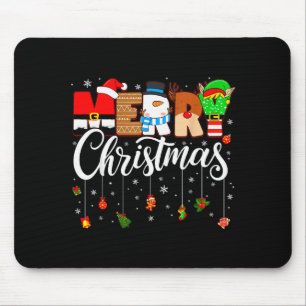 Merry Christmas Family Matching Pajamas Xmas Men W Mouse Mat