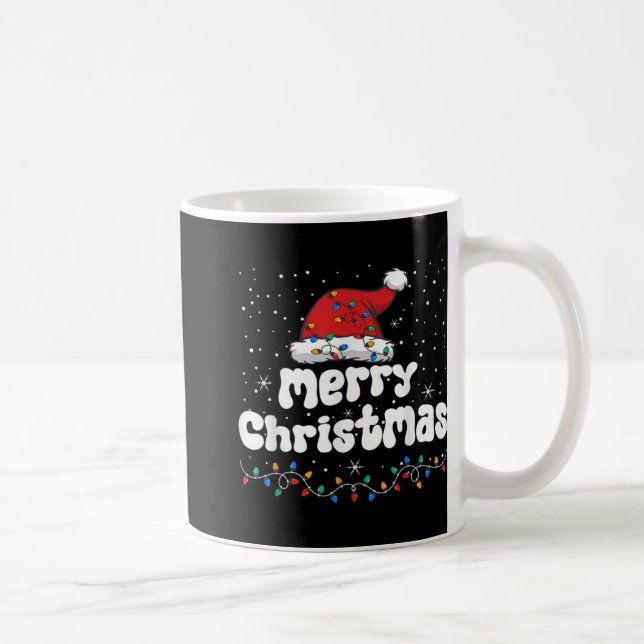 Merry Christmas Family Matching Xmas Santa Hat Xma Coffee Mug (Right)