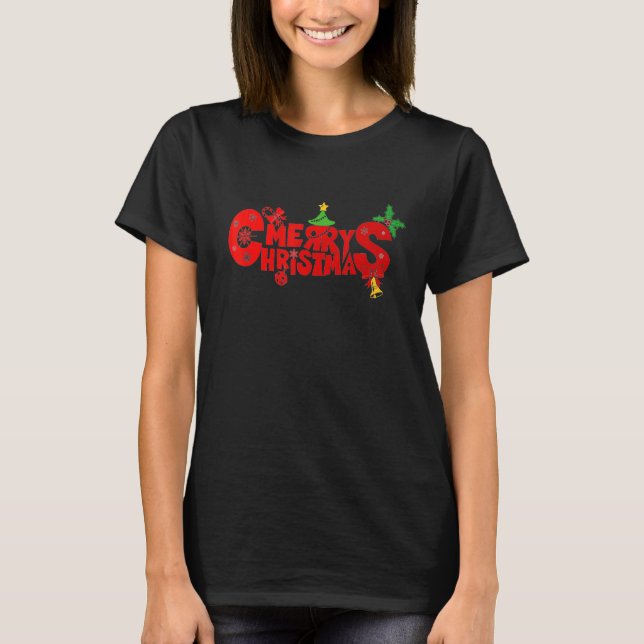Merry Christmas  Family Merry Christmas  Christmas T-Shirt (Front)
