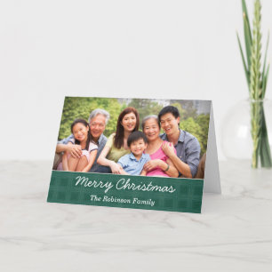 Merry Christmas Family Mum Dad Photo Personalise Holiday Card