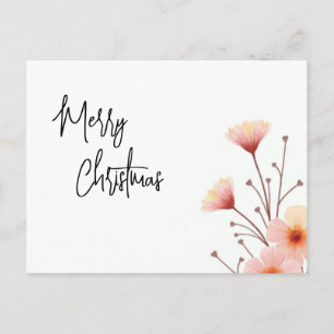 Merry Christmas Family New Year Message Holiday Postcard