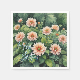 Merry Christmas Family New Year Message Napkin