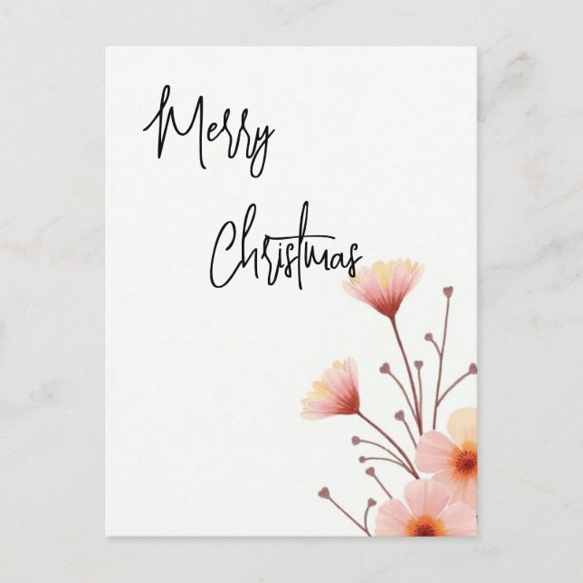 Merry Christmas Family New Year Message Postcard (Front)