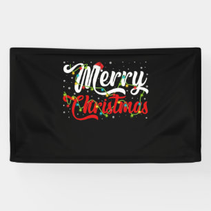 Merry Christmas Family Ornament Light Banner