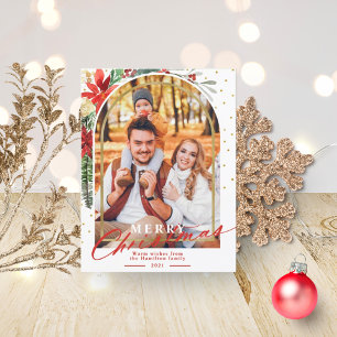 Merry Christmas Family Photo Arch Christmas Card